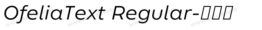 OfeliaText Regular字体转换